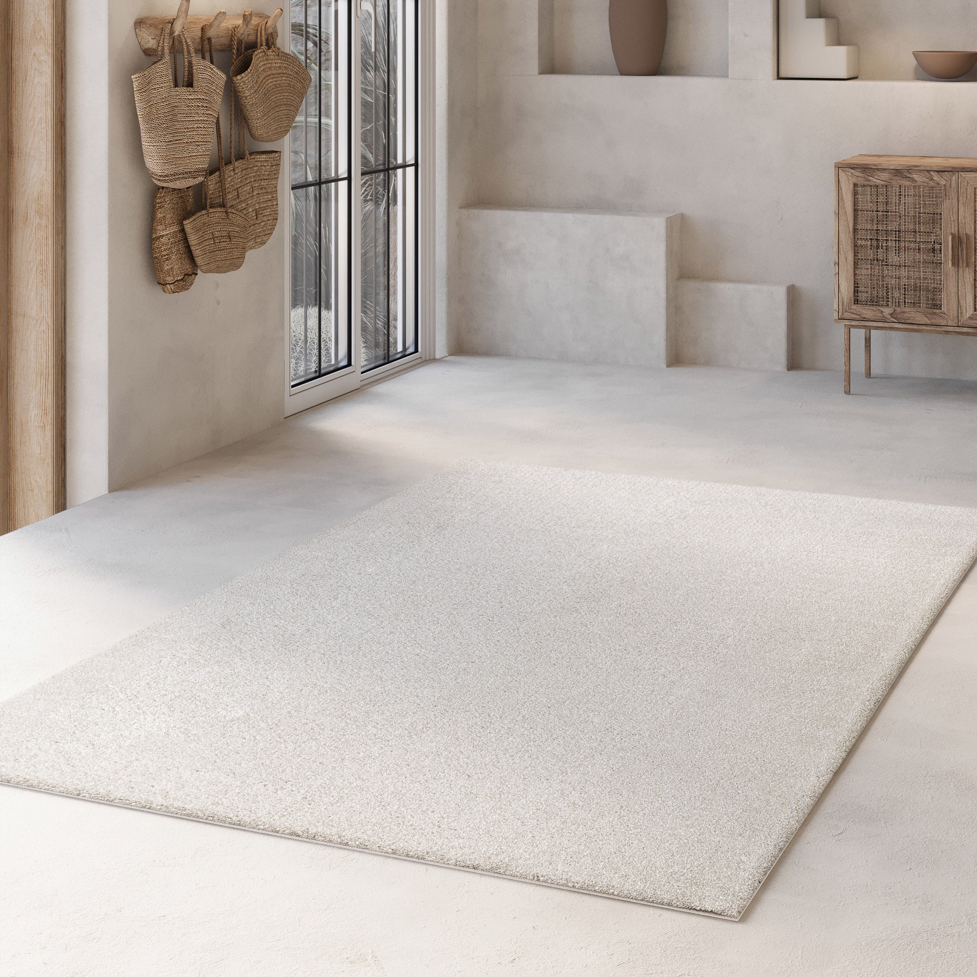 weconhome-basics-nova-kurzflorteppich-creme-wei-maschinell-gewebt-pflegeleicht image 2