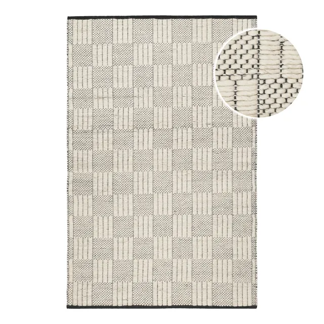 weconhome-lani-wollteppich-creme-wei-karo image 1