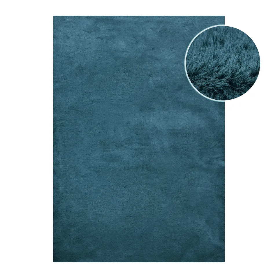 weconhome-basics-anna-kunstfell-teppich-petrol-hochflor image 1