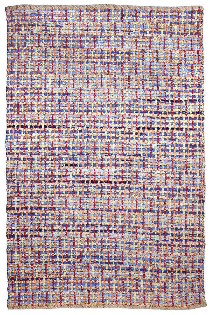 kayoom-sienna-410-geflochtener-flachflorteppich-mehrfarbig-handgefertigt-aus-bau image 1