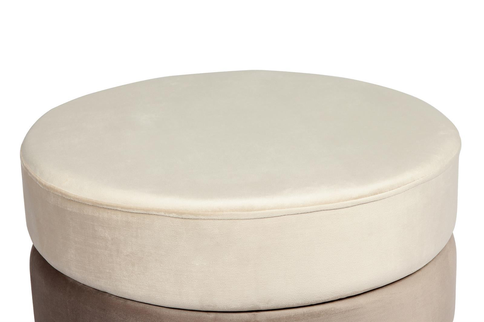 kayoom-hocker-matilda-325-runder-sitzhocker-mit-polyester-samtbezug-und-goldenem image 3