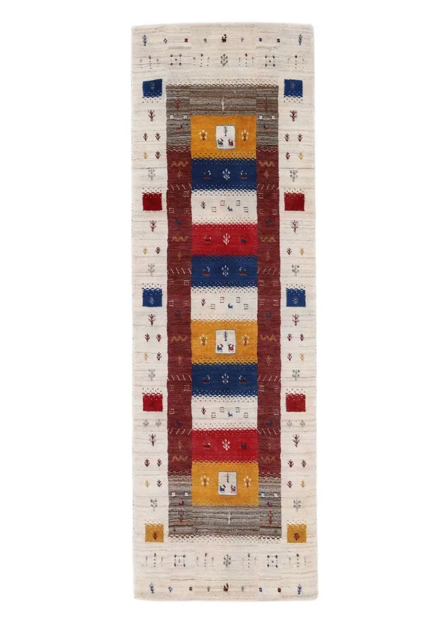 carpetfine-gabbeh-soni-l-ufer-80x300-cm-multicolor-wollteppich image 1