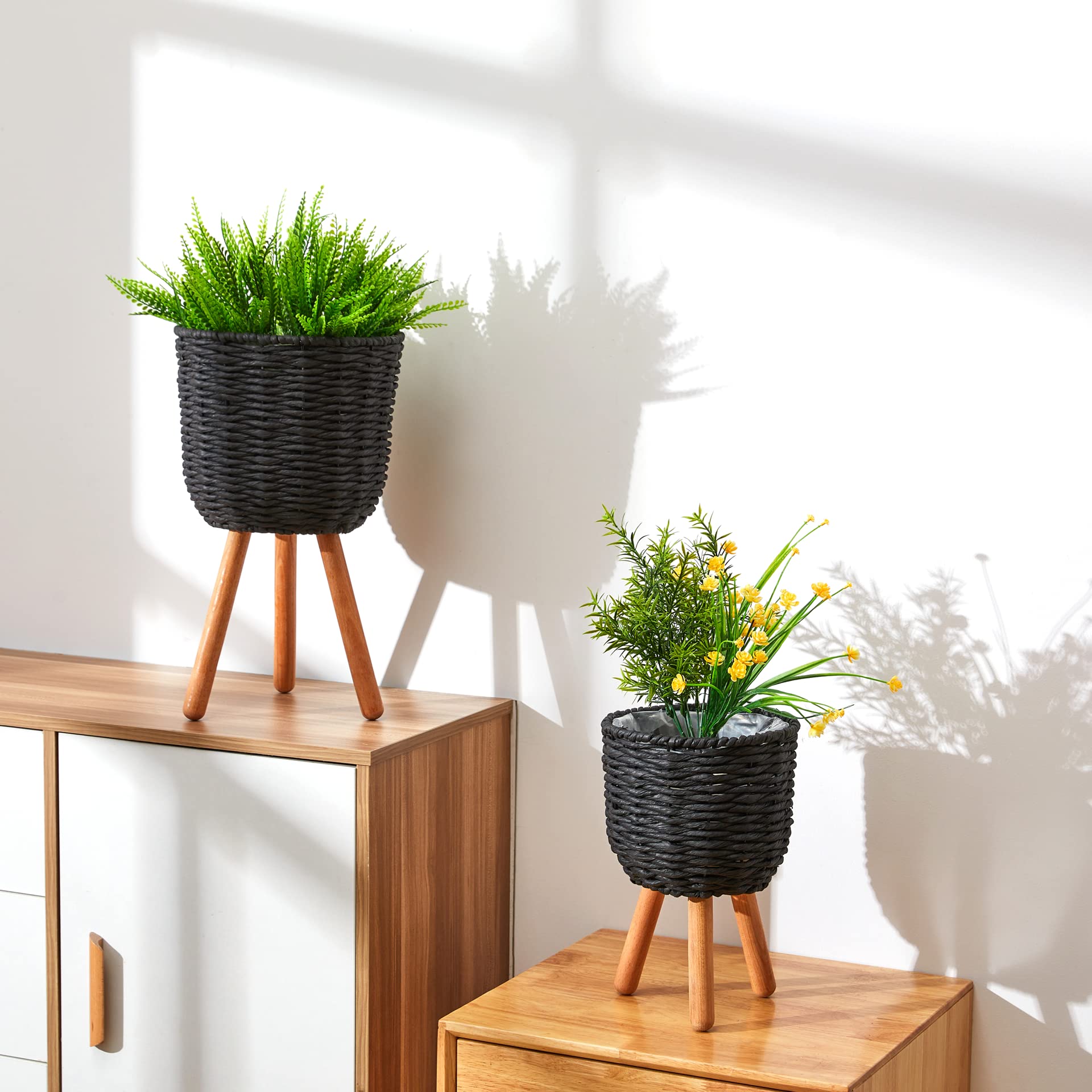 paco-home-blumentopf-bertopf-natur-rattan-set-2pcs-set-design-3-schwarz-gro image 3