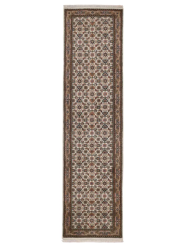 carpetine-bidjar-herati-teppich-l-ufer-creme-80x250-cm-handgekn-pft-wolle-baumwo image 1