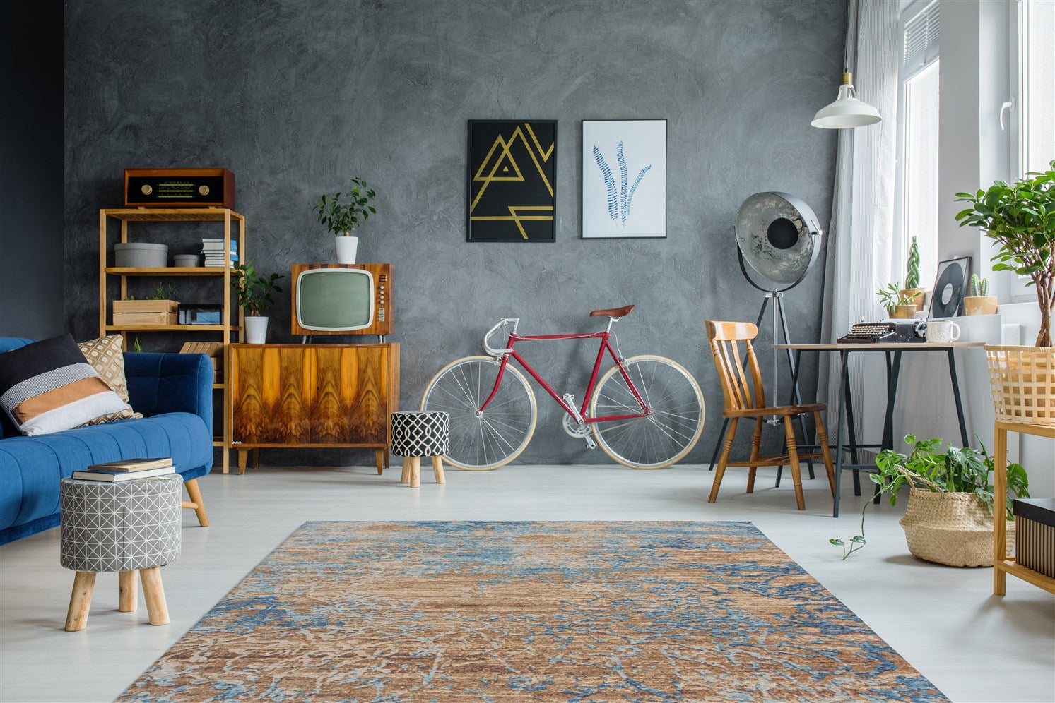 kayoom-blaze-625-moderner-jacquard-teppich-mit-vintage-design-flachflor-verschie image 2
