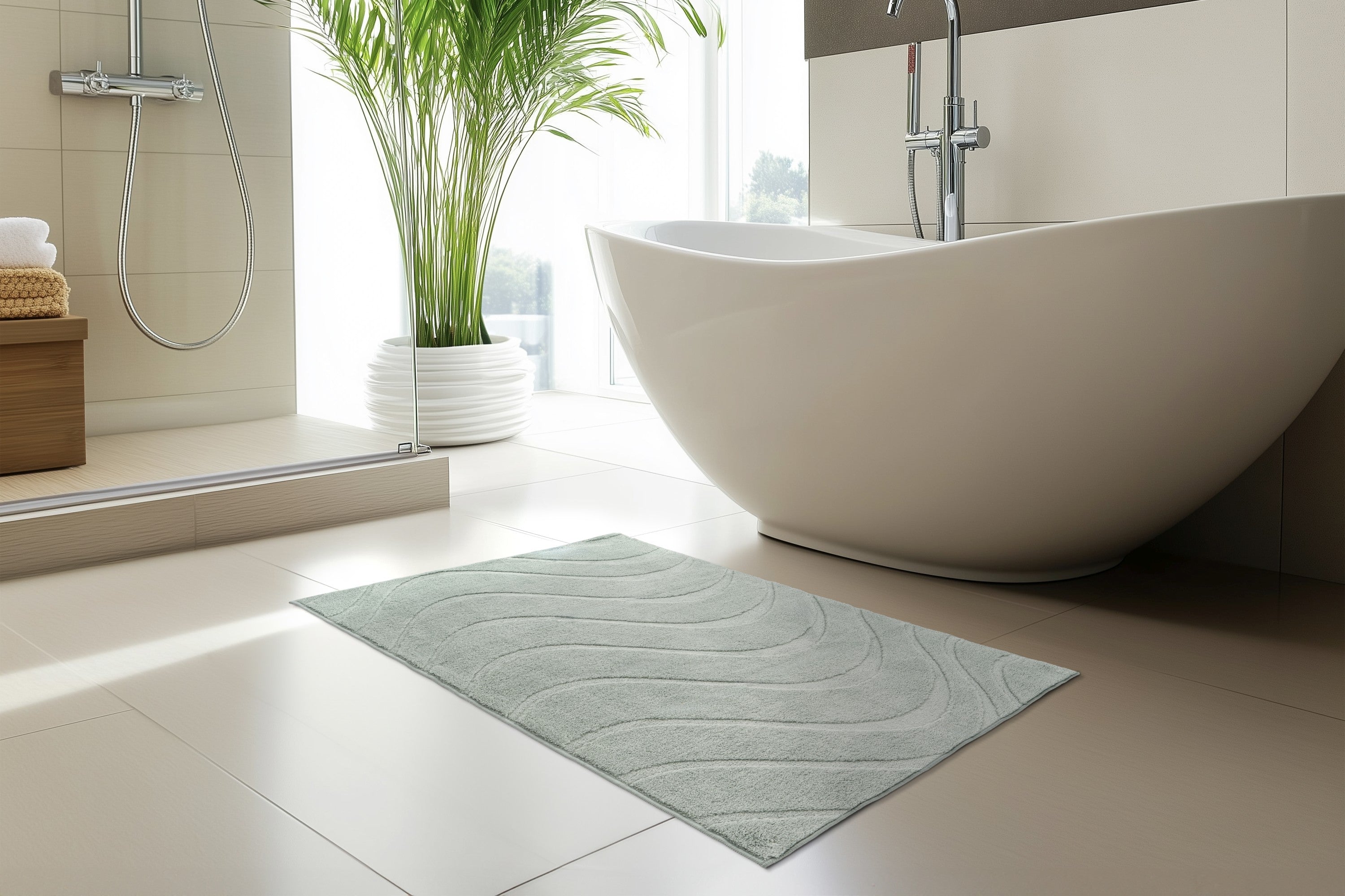 kayoom-badematte-pure-splash-125-polyester-badematte-11-mm-florh-he-1400-g-m-leu image 3