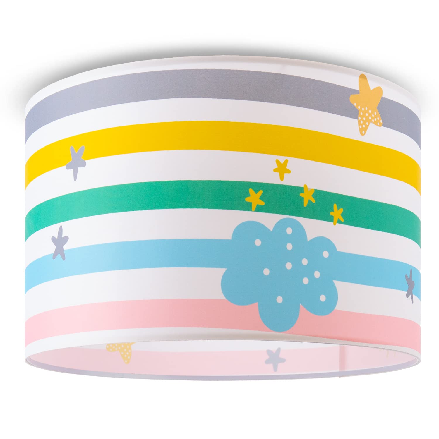 paco-home-volta-kinder-deckenlampe-stoffschirm-regenbogen-e27 image 1