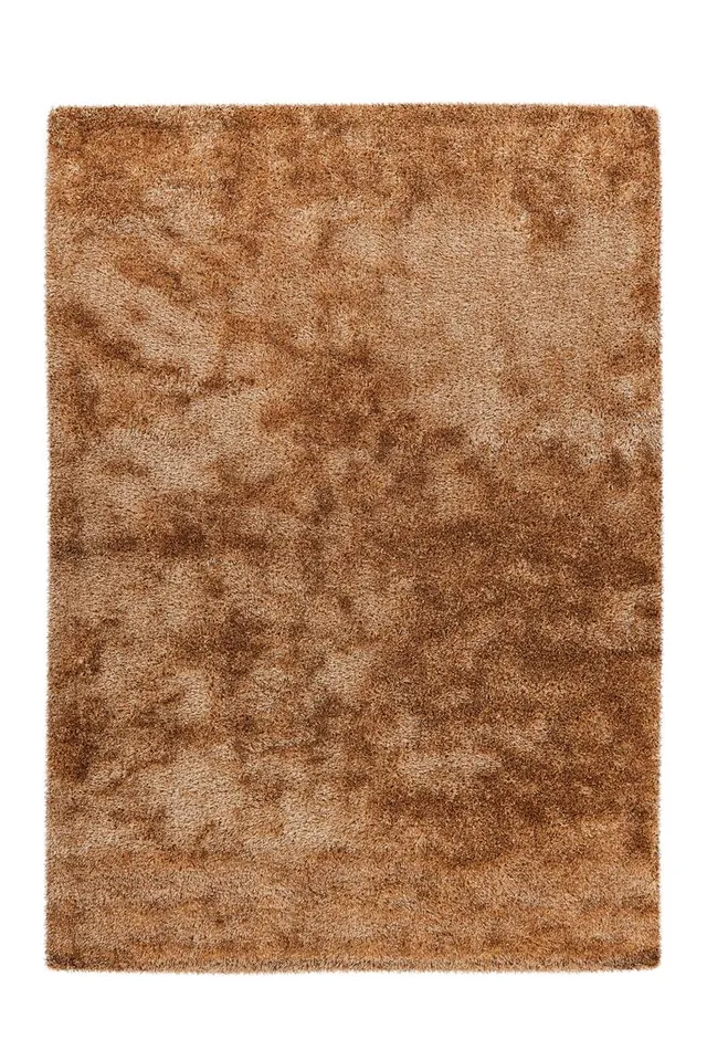 kayoom-soul-8120-karamell-hochflorteppich-weicher-polyester-flor-unifarben image 1