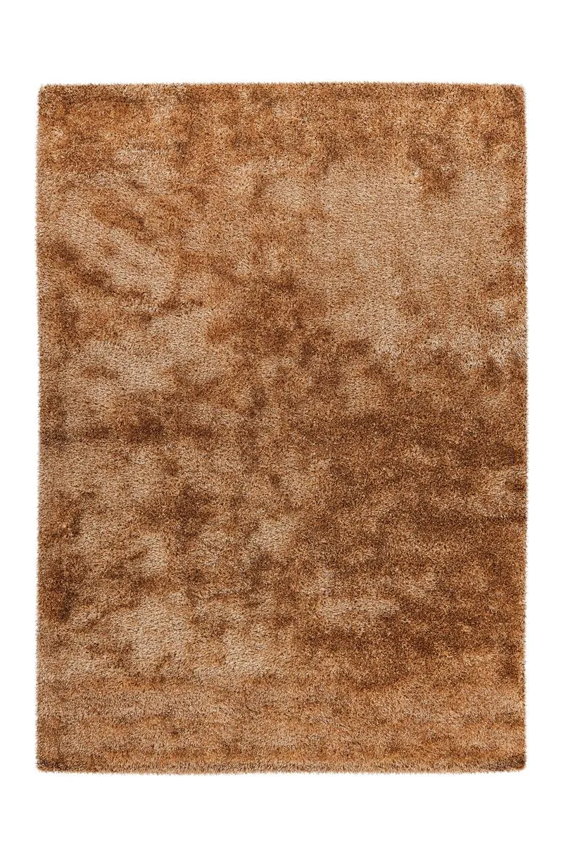 kayoom-soul-8120-karamell-hochflorteppich-weicher-polyester-flor-unifarben image 1