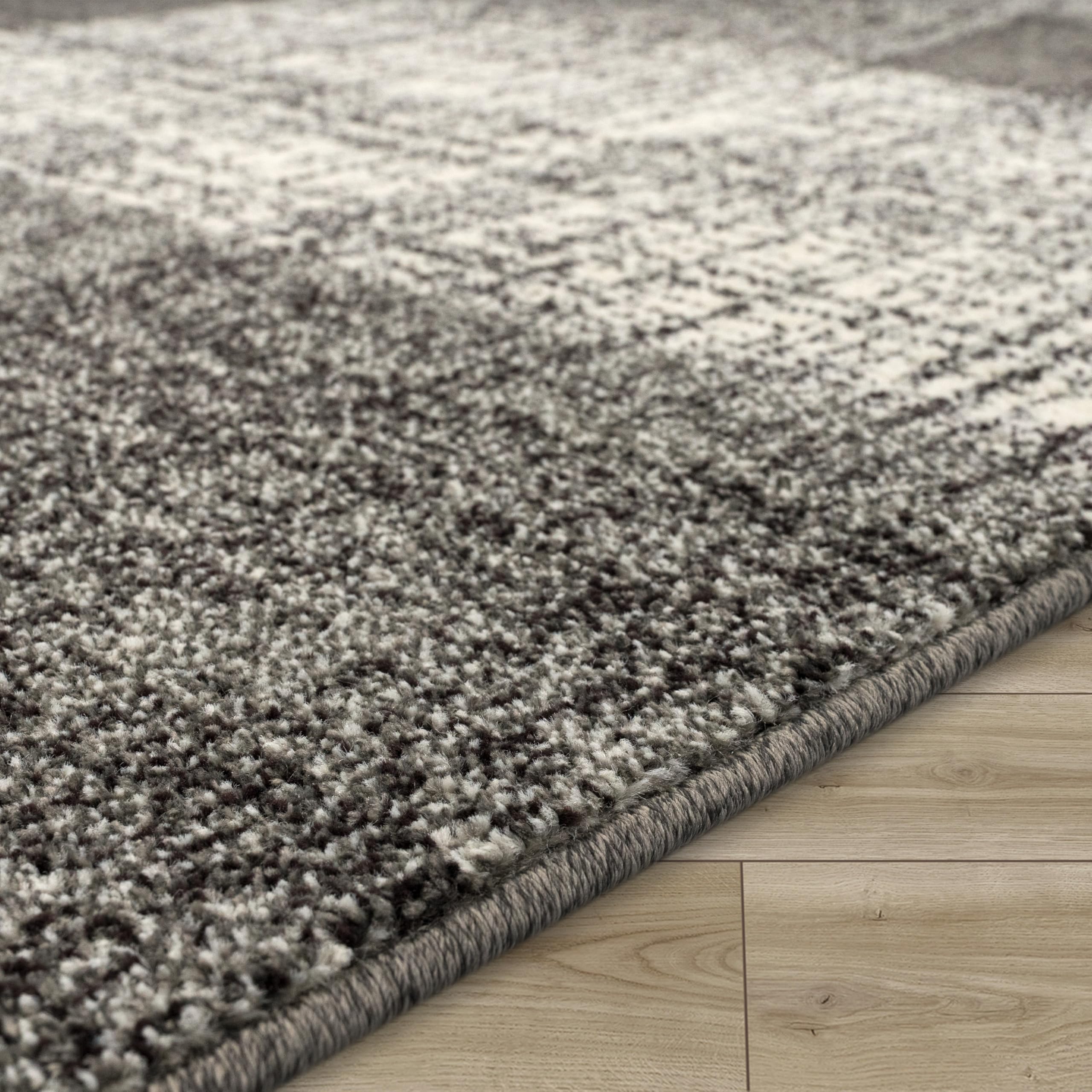 paco-home-designer-teppich-kariert-kurzflor-meliert-140x200-cm-grau-creme-braun image 3
