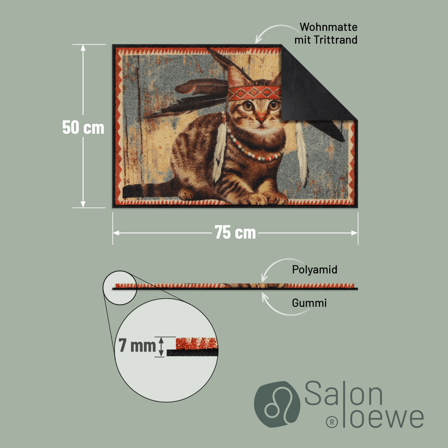 salonloewe-lakota-eingangsmatte-50-x-75-cm-katzenmotiv-rutschfest-polyamid image 4
