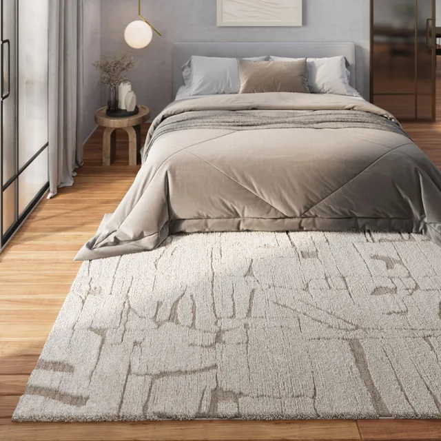 weconhome-nils-kurzflor-teppich-creme-beige-scandi image 1