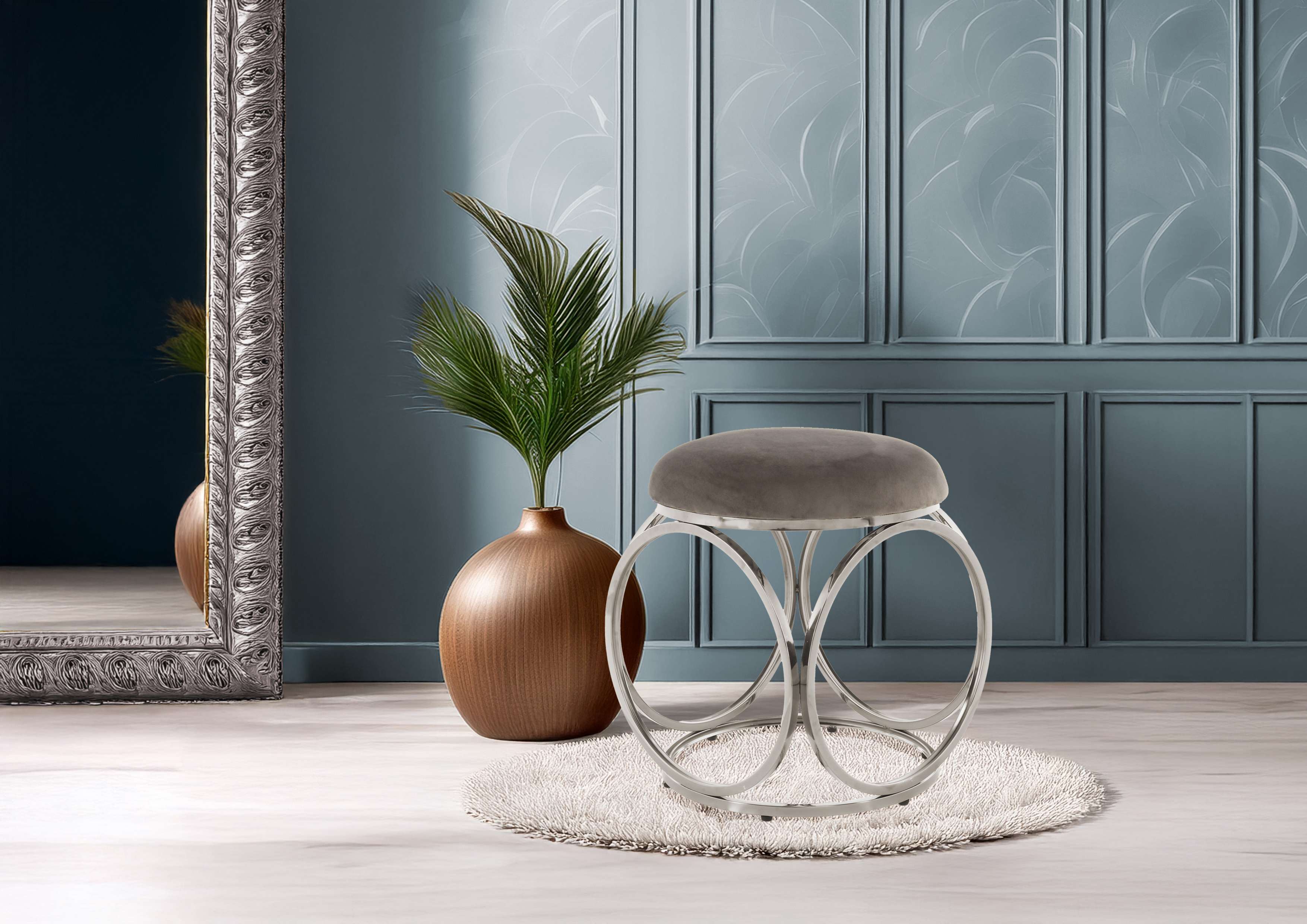 kayoom-hocker-whitney-325-sitzhocker-mit-metallgestell-und-stoffbezug image 2