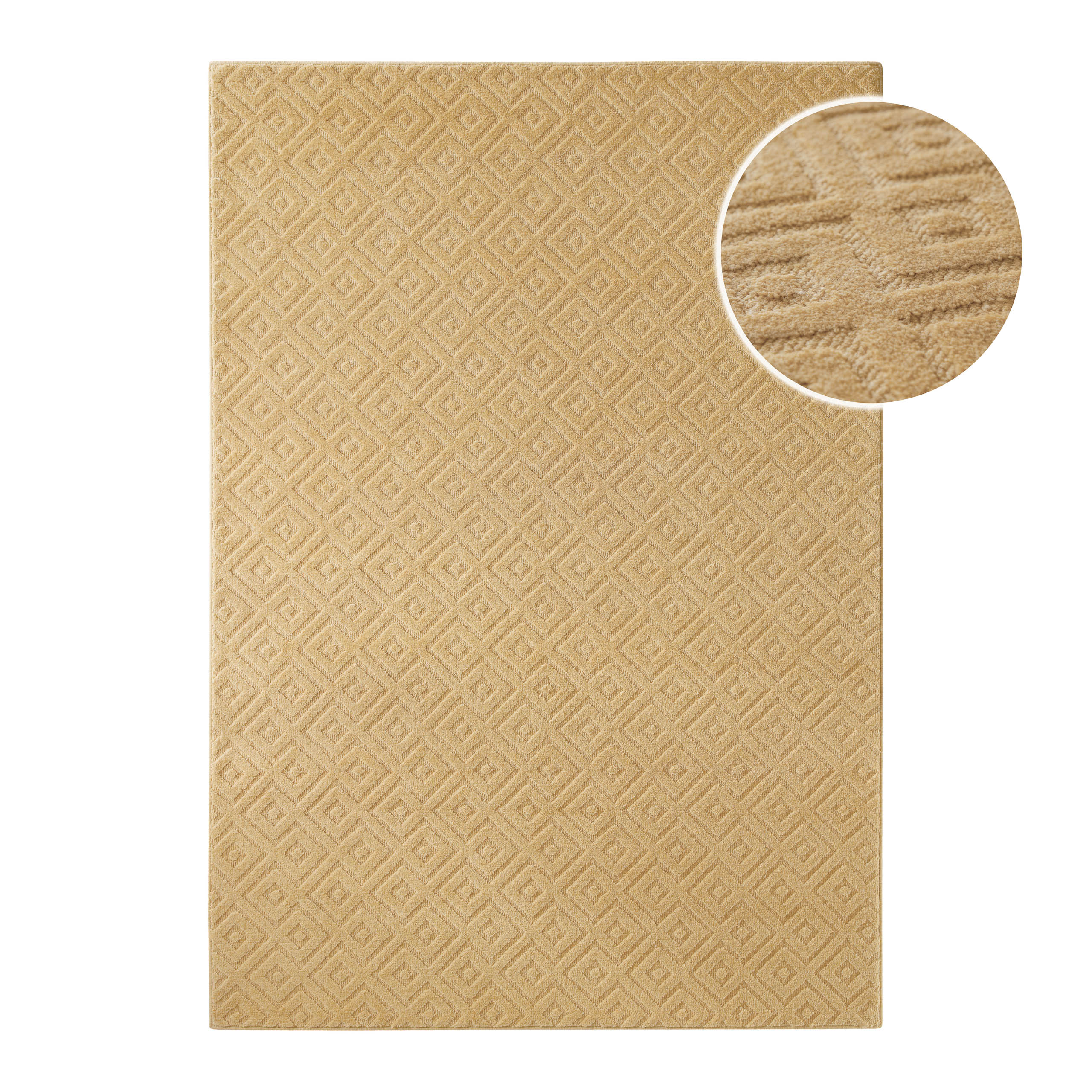 weconhome-castello-two-kurzflor-teppich-aus-schurwolle-in-sand-beige-handgewebt- image 1