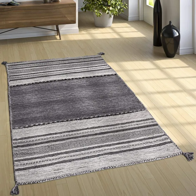 paco-home-kelim-teppich-handgewebt-grau-80x150-cm image 1