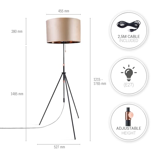 paco-home-stehlampe-stativ-velours-samt-e27-mit-zugschalter image 7