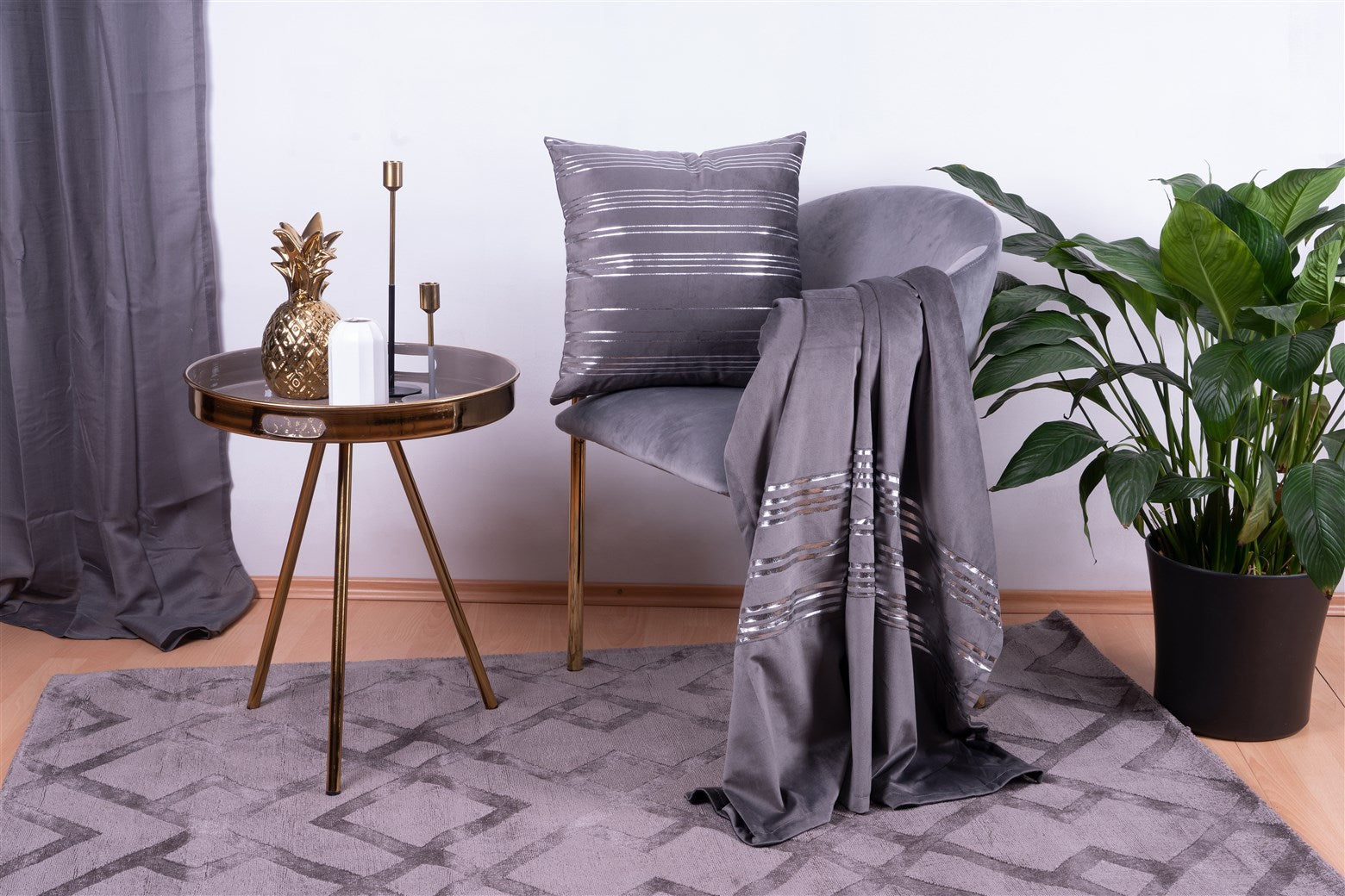 kayoom-dekokissen-decke-prisma-525-2er-set-glamour-ses-retro-muster-weiche-hapti image 1