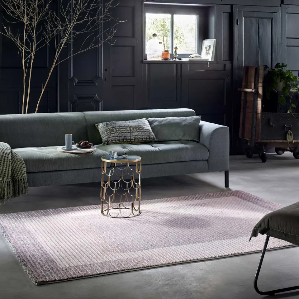 weconhome-velvet-flow-teppich-rosa-grau-kurzflor-gewebt image 1