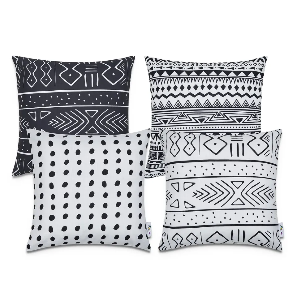 paco-home-kissenbezug-4er-set-geometrisch-modern-schwarz-wei image 1