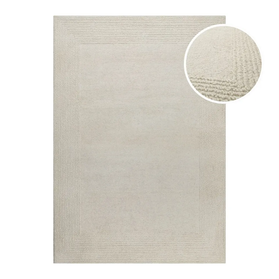 weconhome-hamptons-twentyone-kurzflor-teppich-creme-wei-schurwolle image 1