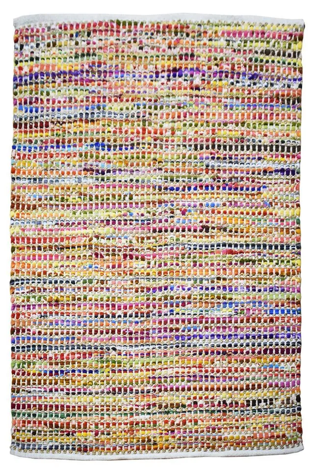 kayoom-sienna-510-handgefertigter-flachflorteppich-aus-baumwolle-jute-bunt-geflo image 1