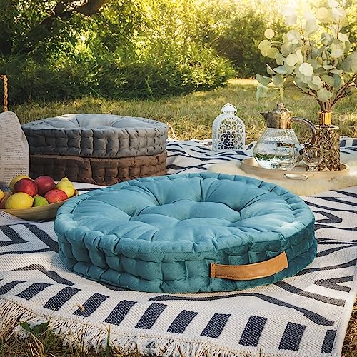 paco-home-cotton-bodenkissen-rund-uni-t-rkis-60x60x8-cm image 7