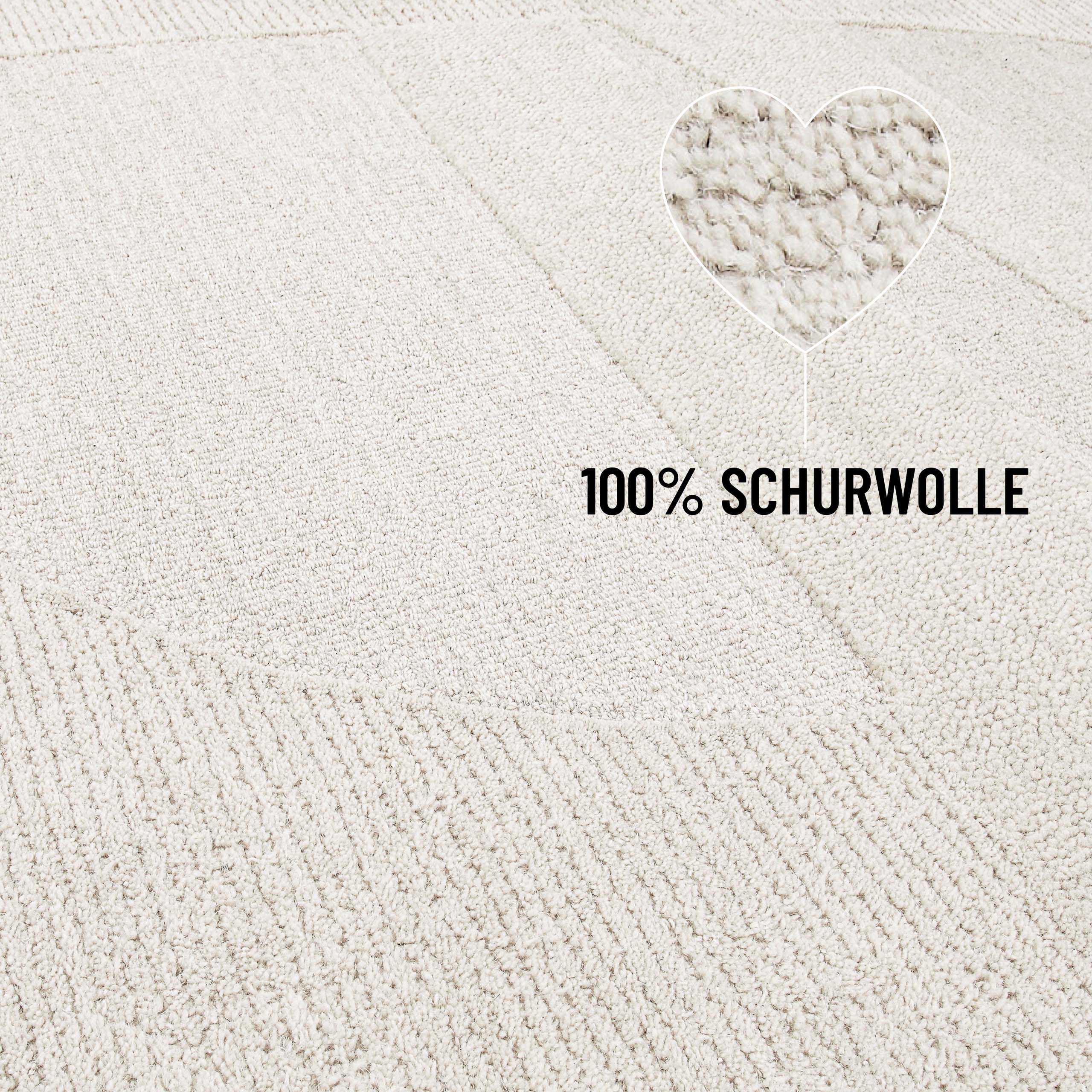 weconhome-kurzflorteppich-dodo-creme-wei-schurwolle image 7