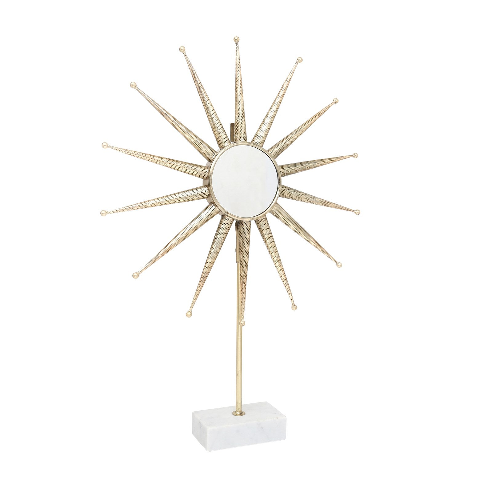 kayoom-skulptur-ajey-487-deko-figur-mit-spiegel-in-gold-wei image 1