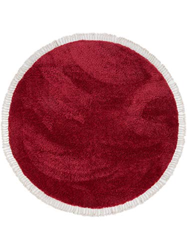 benuta-shaggy-teppich-rot-120-cm-rund-hochflor-polyester-f-r-wohnzimmer-schlafzi image 7