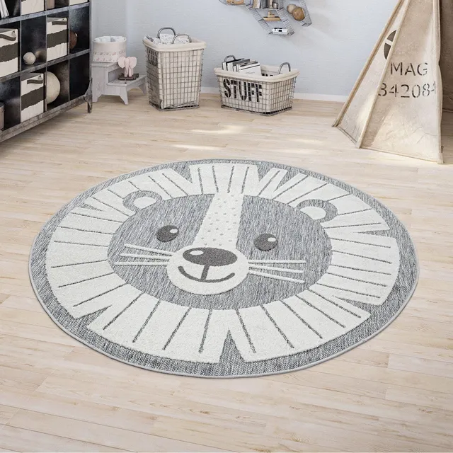 paco-home-kinderteppich-kinderzimmer-outdoorteppich-rund-spielteppich-3d-effekt- image 1