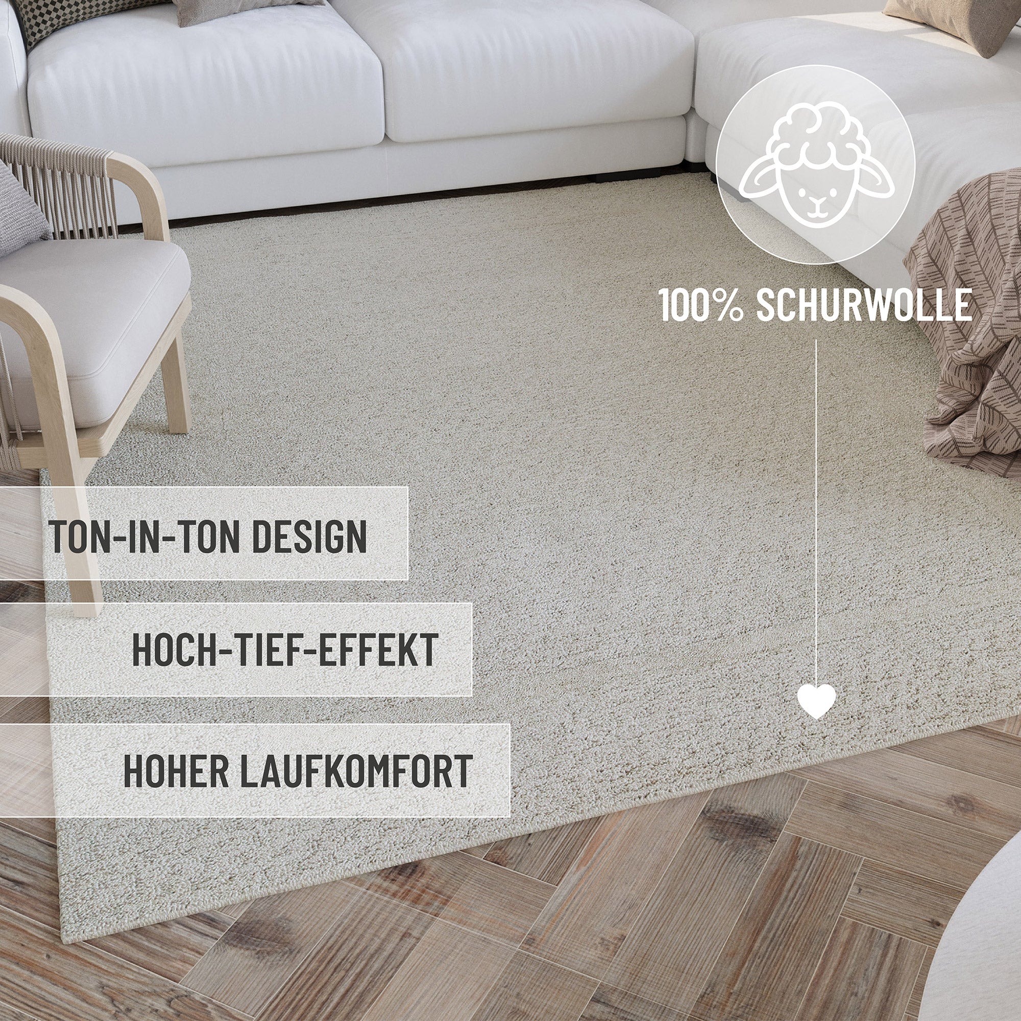 weconhome-hamptons-thirtyfive-kurzflor-teppich-rund-creme-wei-aus-100-schurwolle image 8