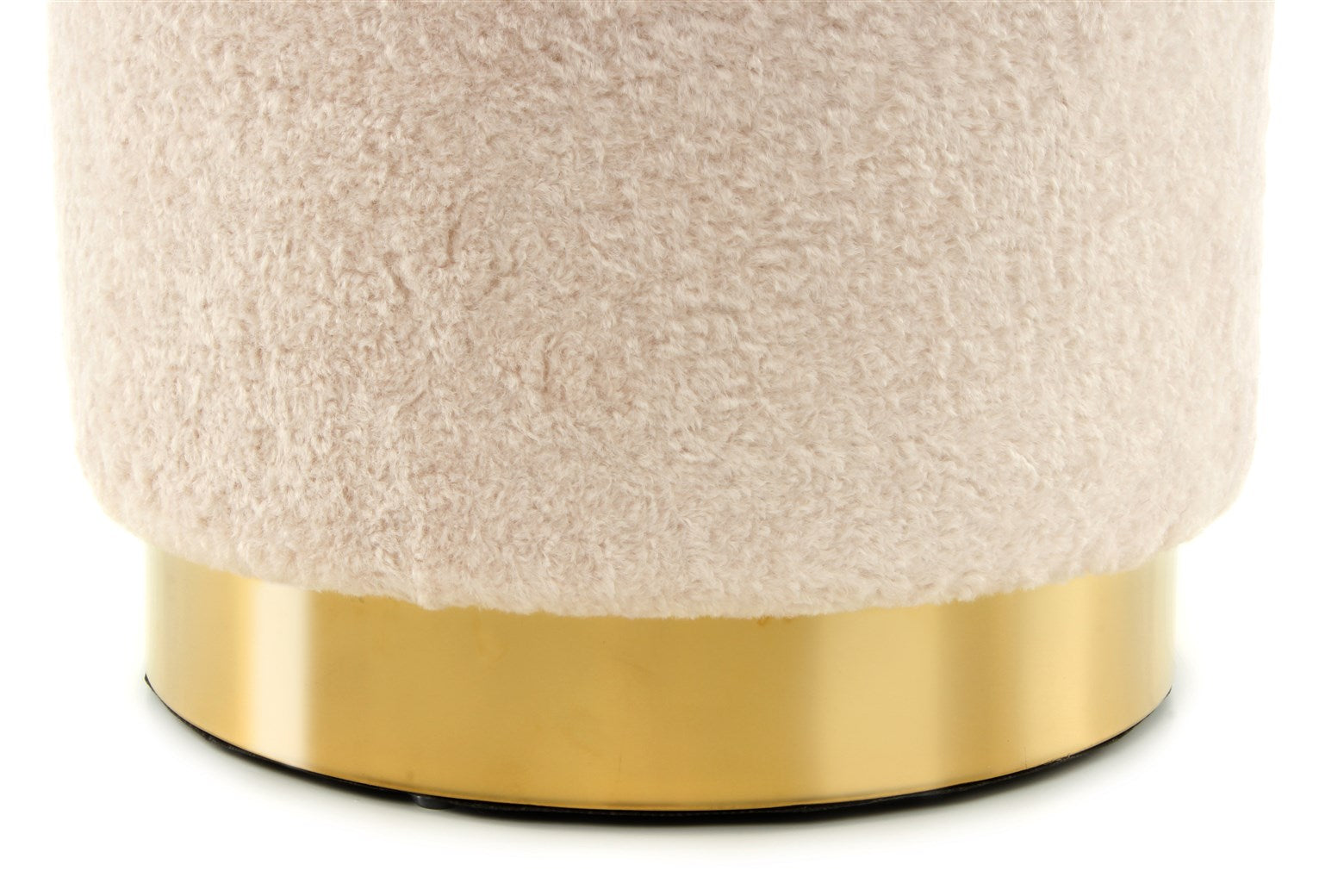 kayoom-hocker-gipsy-425-runder-sitzpouf-mit-fellbezug-und-metallfu image 6
