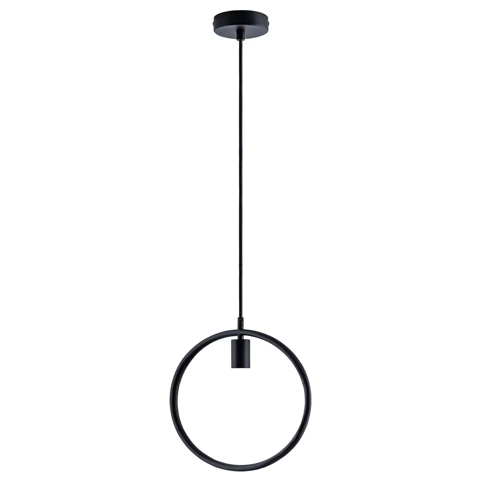 paco-home-pendelleuchte-ring-schwarz-1-5m-textilkabel-e27 image 1