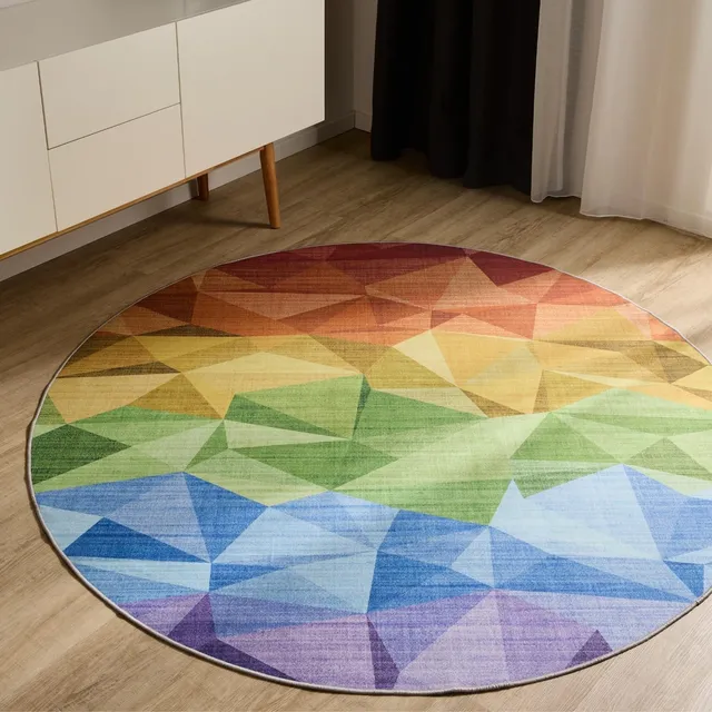 benuta-basic-teppich-george-multicolor-120-cm-rund-waschbar image 1