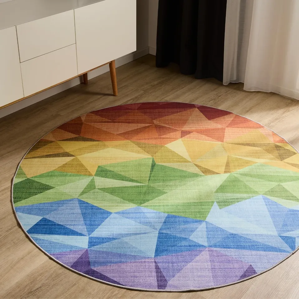 benuta-basic-teppich-george-multicolor-120-cm-rund-waschbar image 1