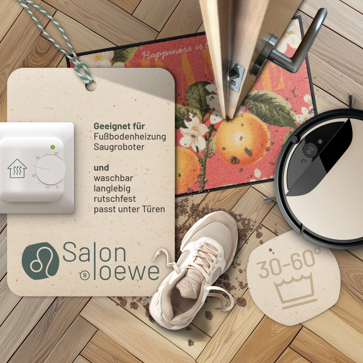 salonloewe-happy-orange-eingangsmatte-50-x-75-cm-made-in-germany-waschbar-trockn image 2