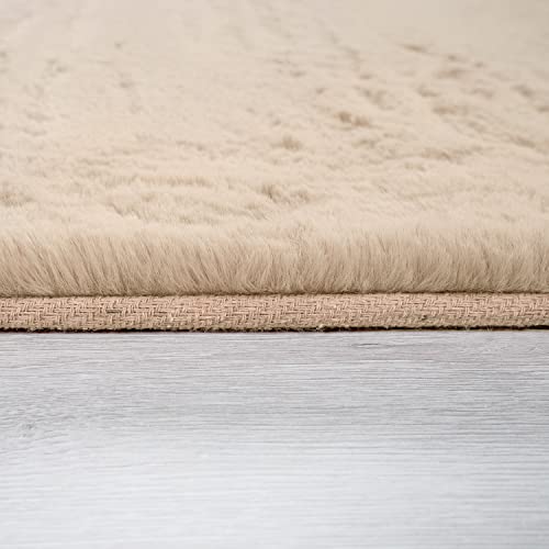 paco-home-hochflor-teppich-teddy-60x90-cm-kunstfell-optik-in-beige-creme-sand image 8