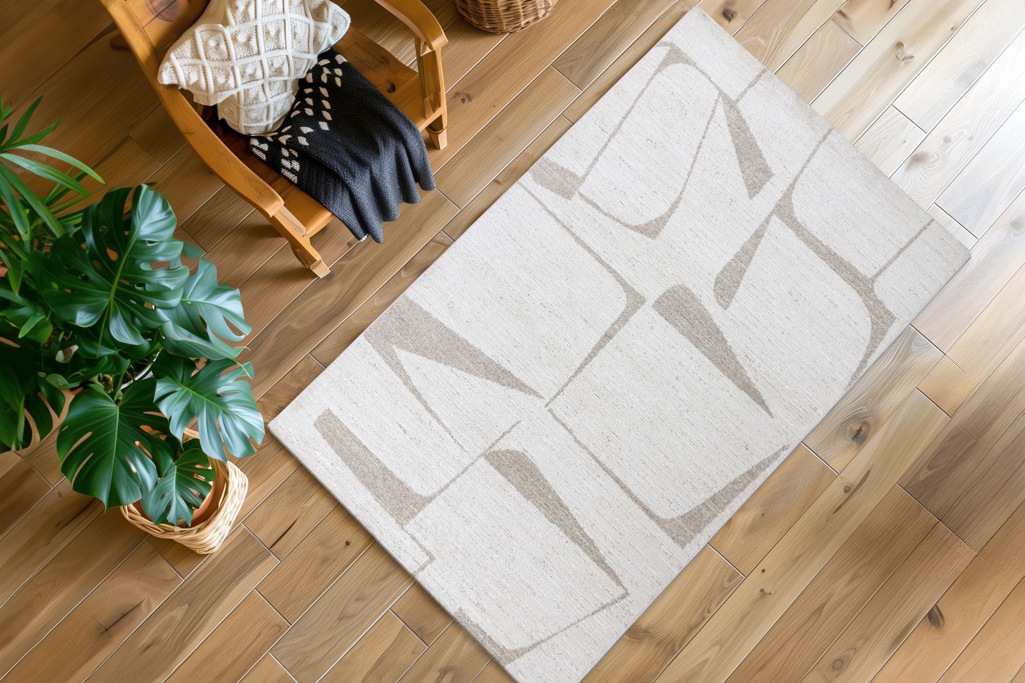 kayoom-napoli-535-kurzflorteppich-creme-polypropylen-jute image 4