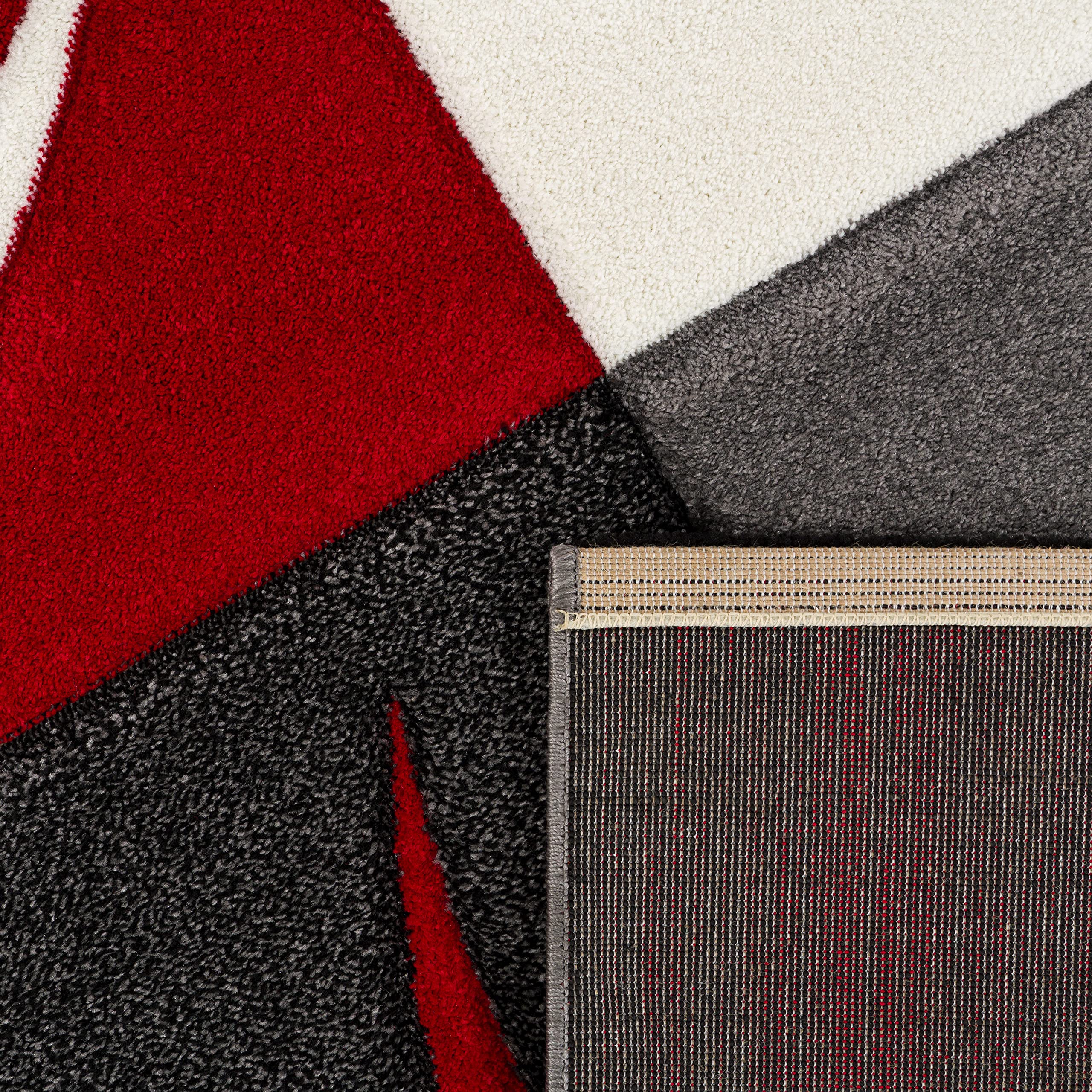 paco-home-designer-teppich-karo-rot-schwarz-120x170-cm image 4