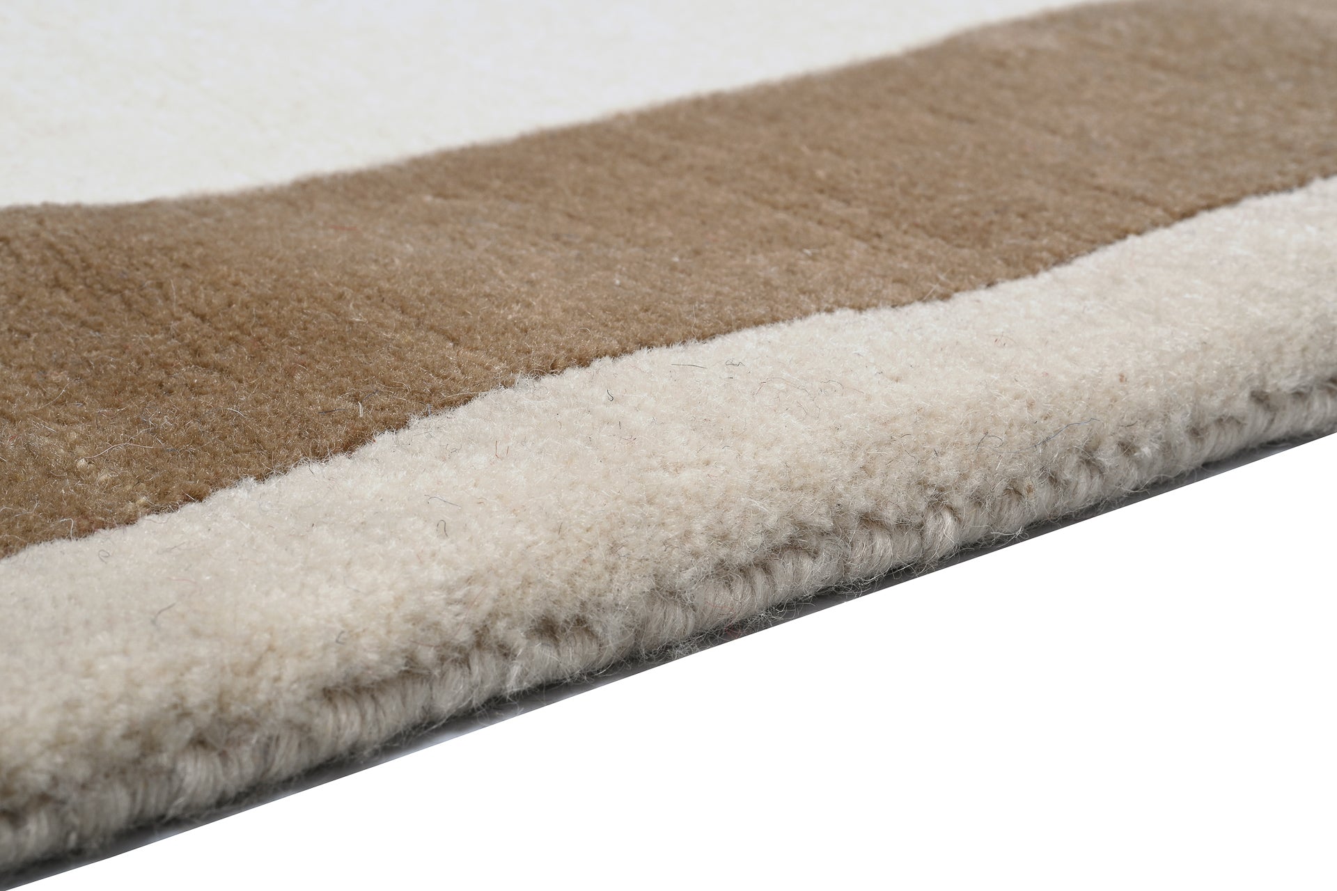 weconhome-handgekn-pfter-tibet-teppich-in-beige-mit-schmaler-retro-bord-re-neuwe image 3