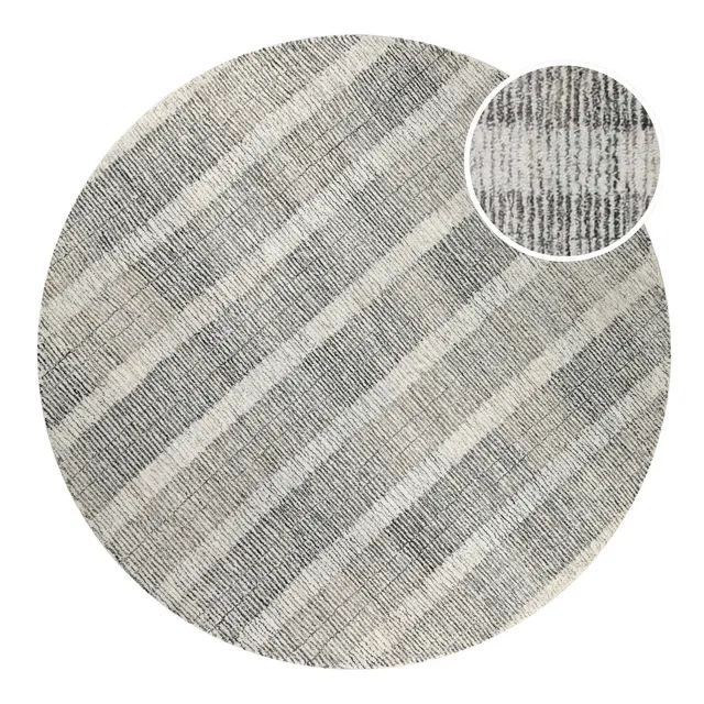 weconhome-hamptons-forty-kurzflor-teppich-rund-beige-grau-handgetuftet-schurwoll image 1