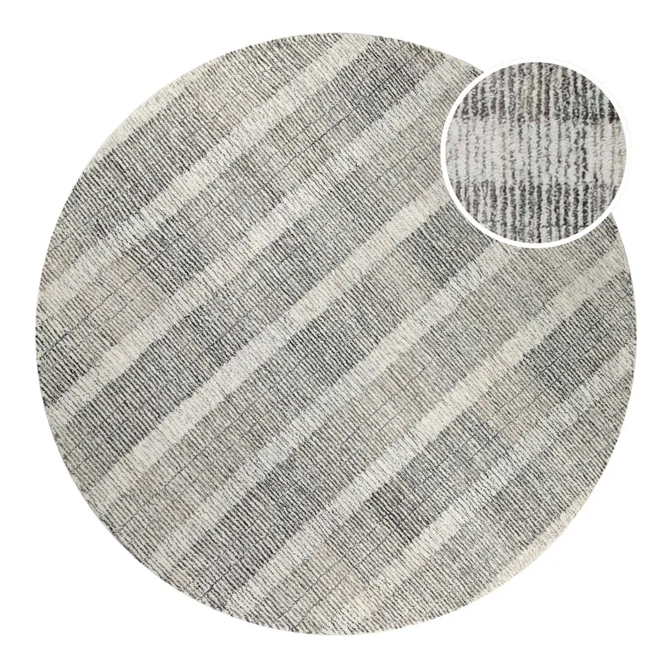 weconhome-hamptons-forty-kurzflor-teppich-rund-beige-grau-handgetuftet-schurwoll image 1