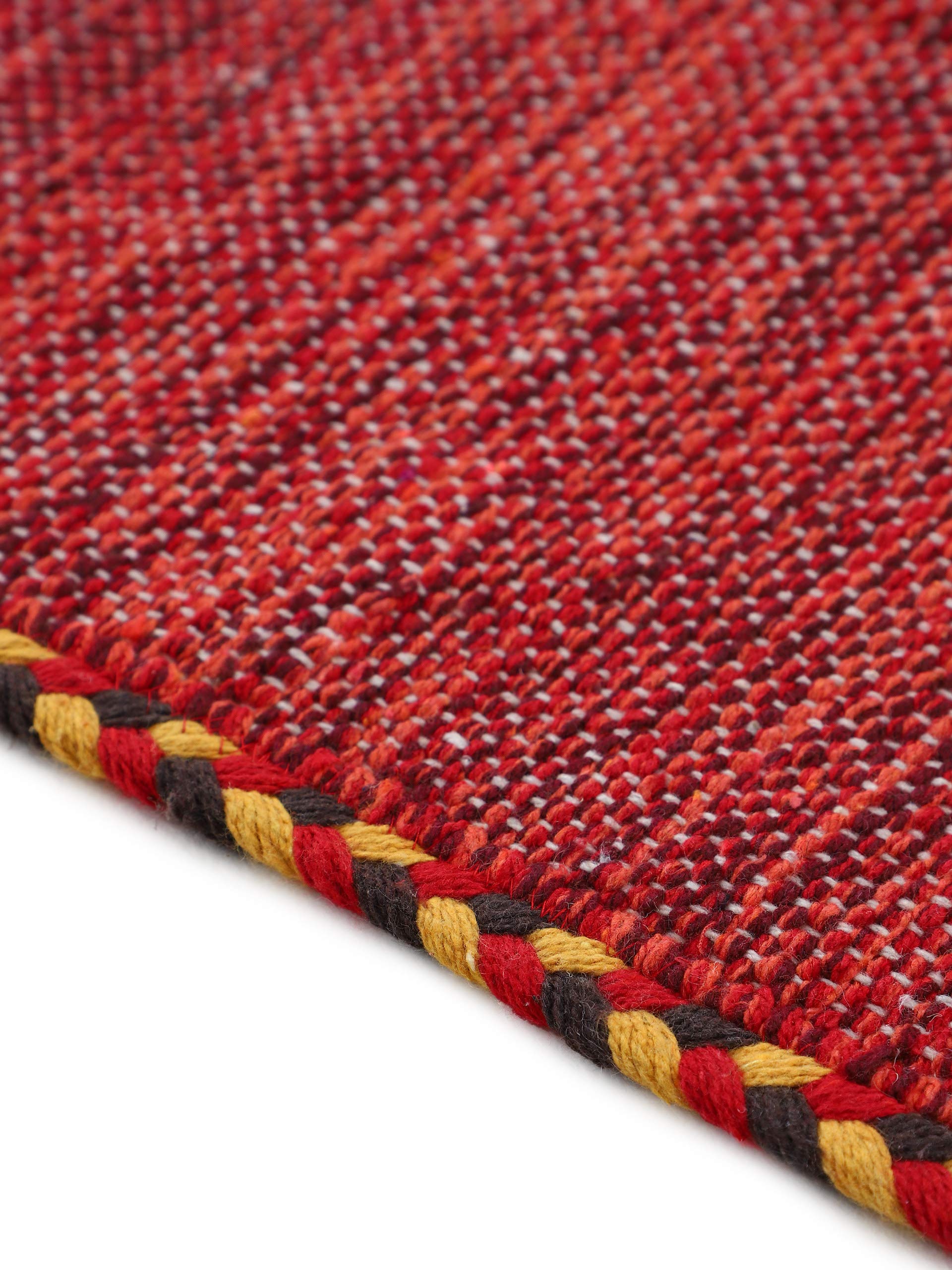 carpetfine-kelim-azizi-l-ufer-baumwolle-rot-80x500-cm image 4