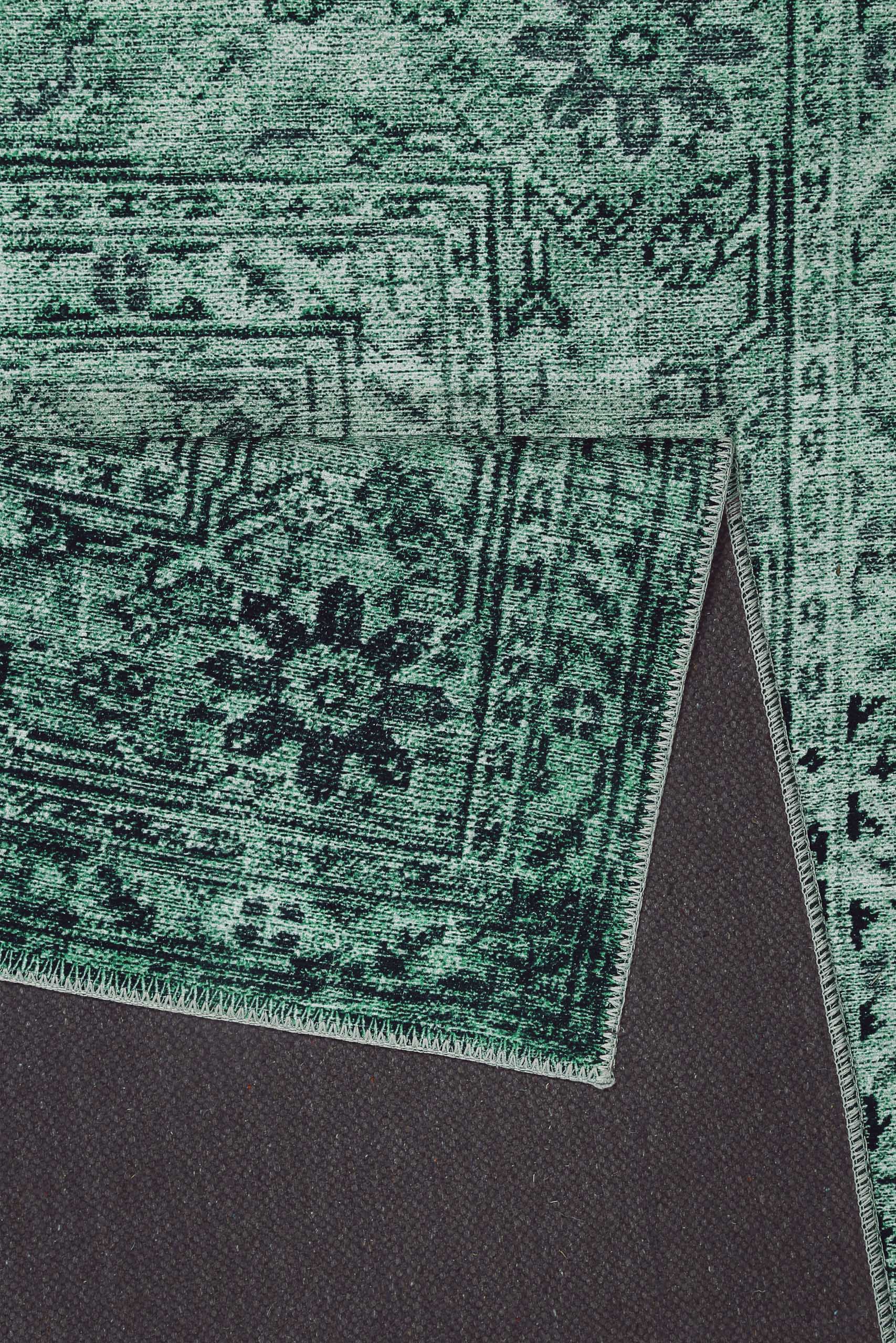 weconhome-2nd-avenue-teppich-anthrazit-gr-n-vintage-used-look image 4