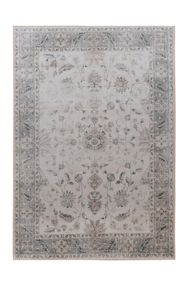 kayoom-prayer-325-flachflor-teppich-vintage-print image 1