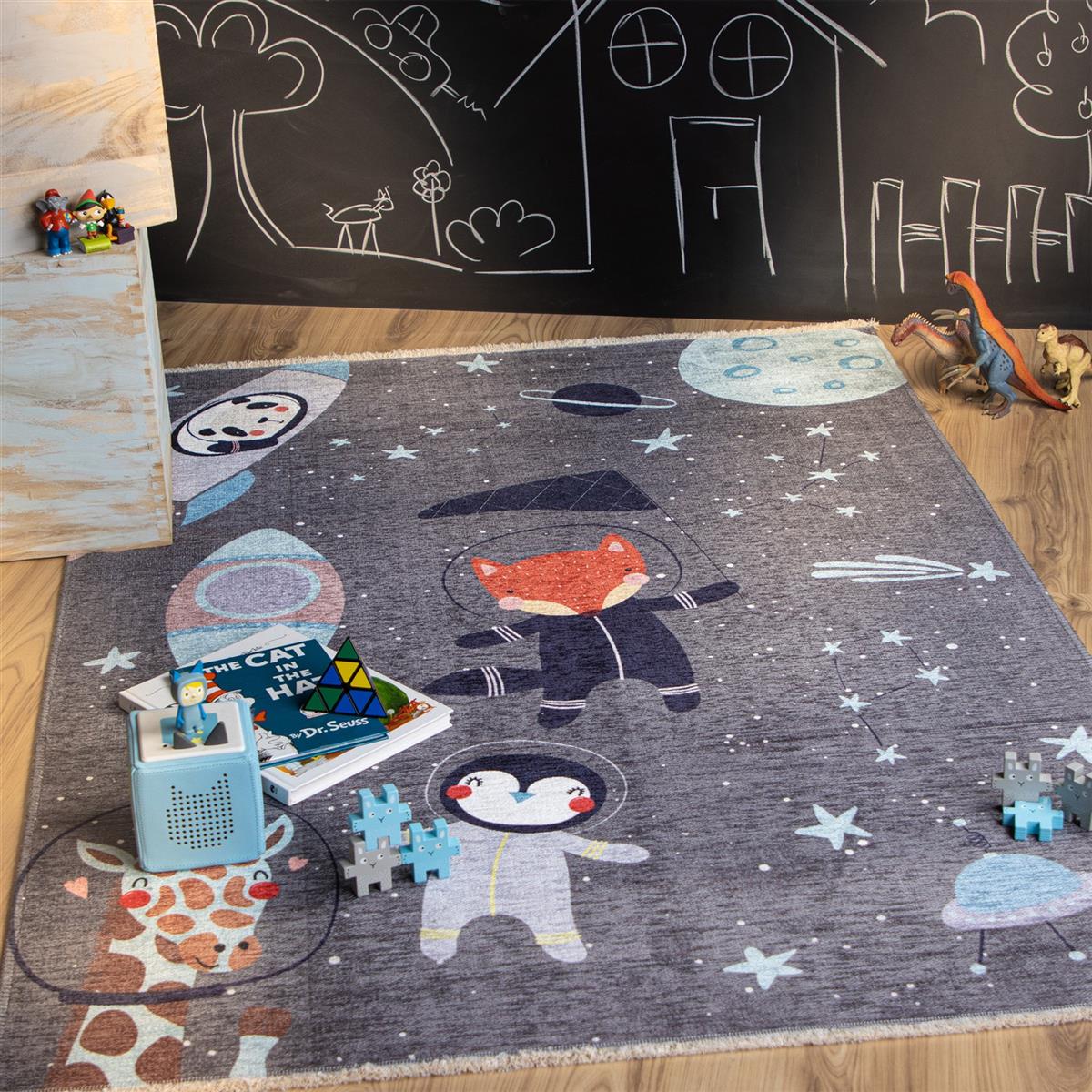 kayoom-joanna-610-kinderteppich-spacegrau-115-x-170-cm image 2