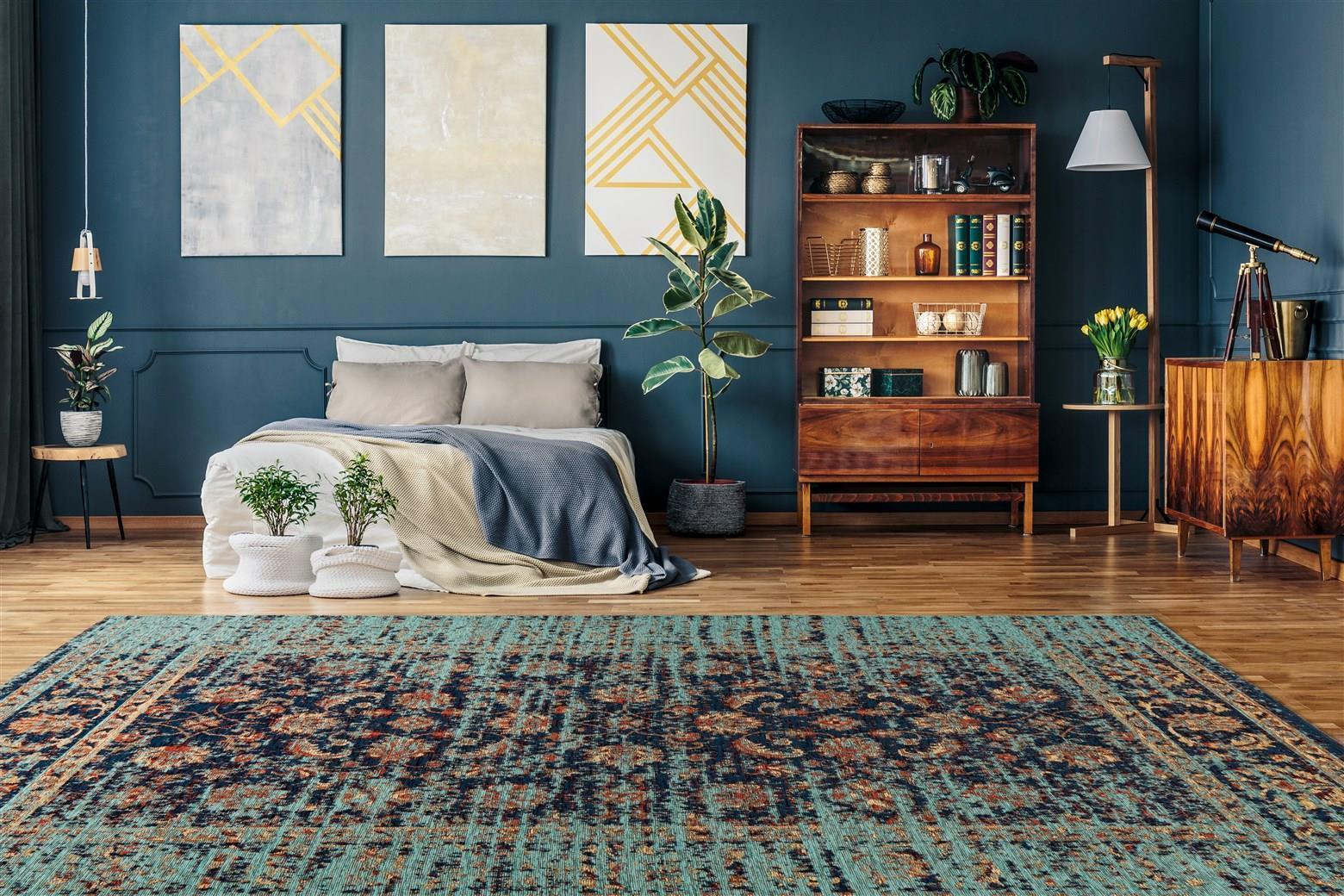 kayoom-charme-225-vintage-teppich-flachflor-mit-verwascheneffekt image 3