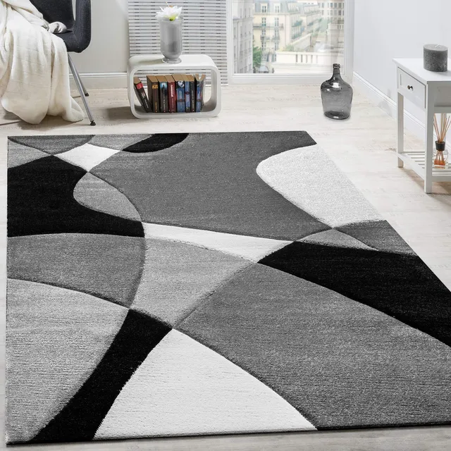 paco-home-designer-teppich-geometrisch-konturenschnitt-200x290-cm-schwarz-wei image 1