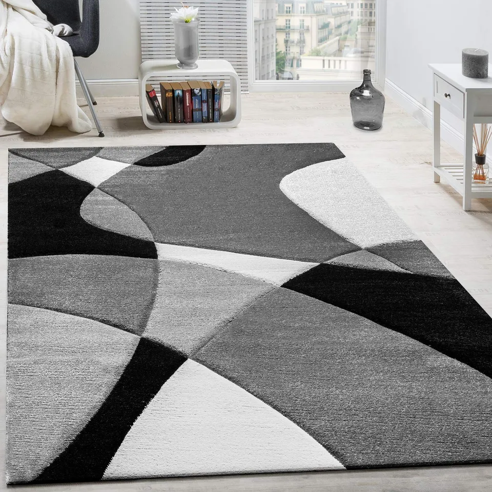 paco-home-designer-teppich-geometrisch-konturenschnitt-200x290-cm-schwarz-wei image 1