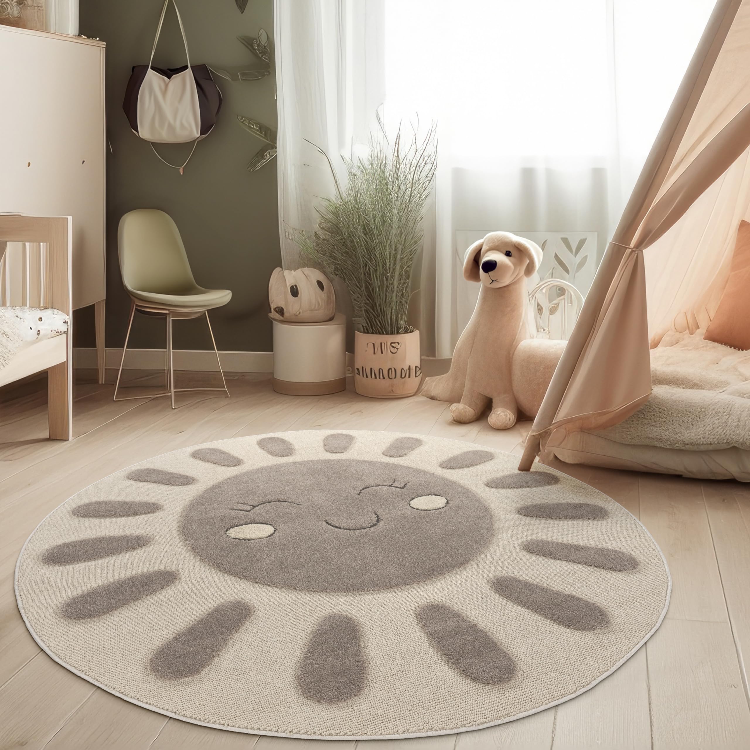 paco-home-kinderteppich-spielteppich-3d-punkte-160-cm-rund-creme image 7